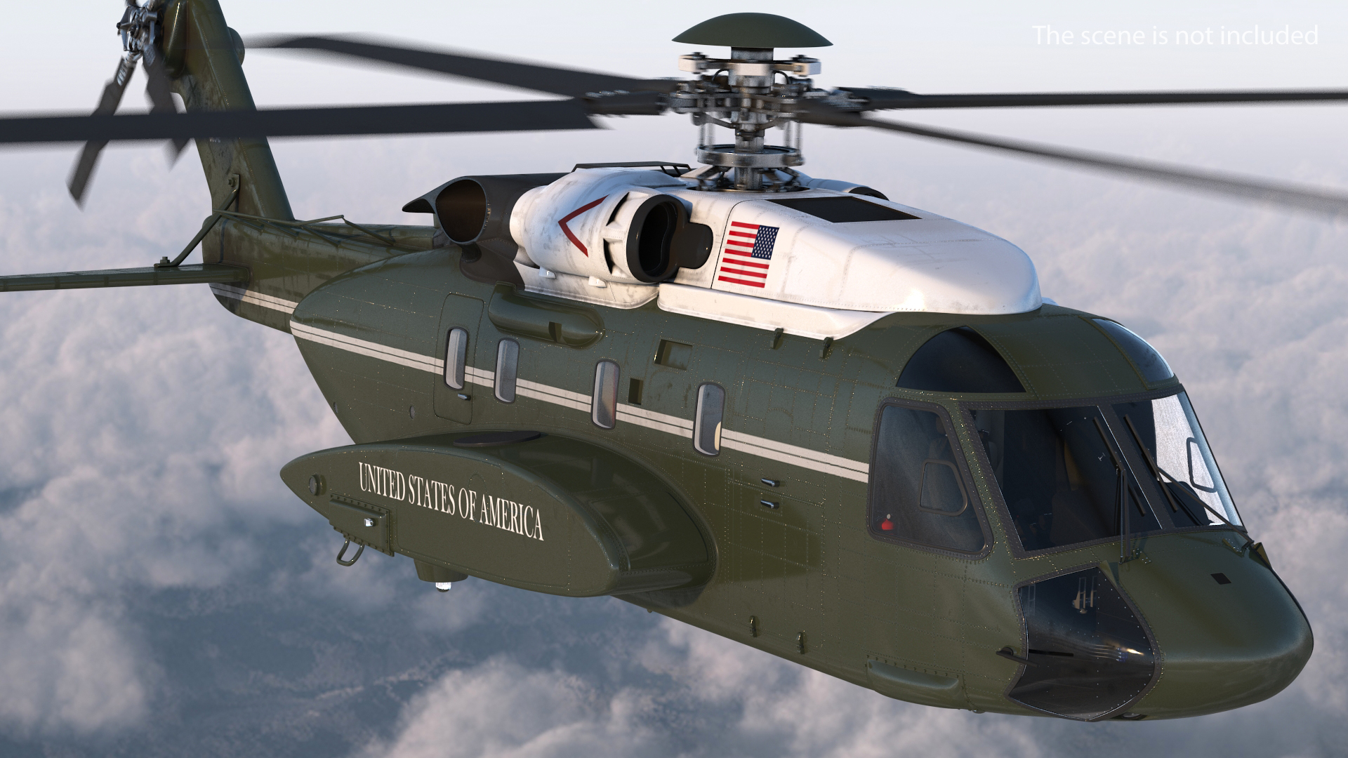 Sikorsky VH-92 Marine One Rigged 3D