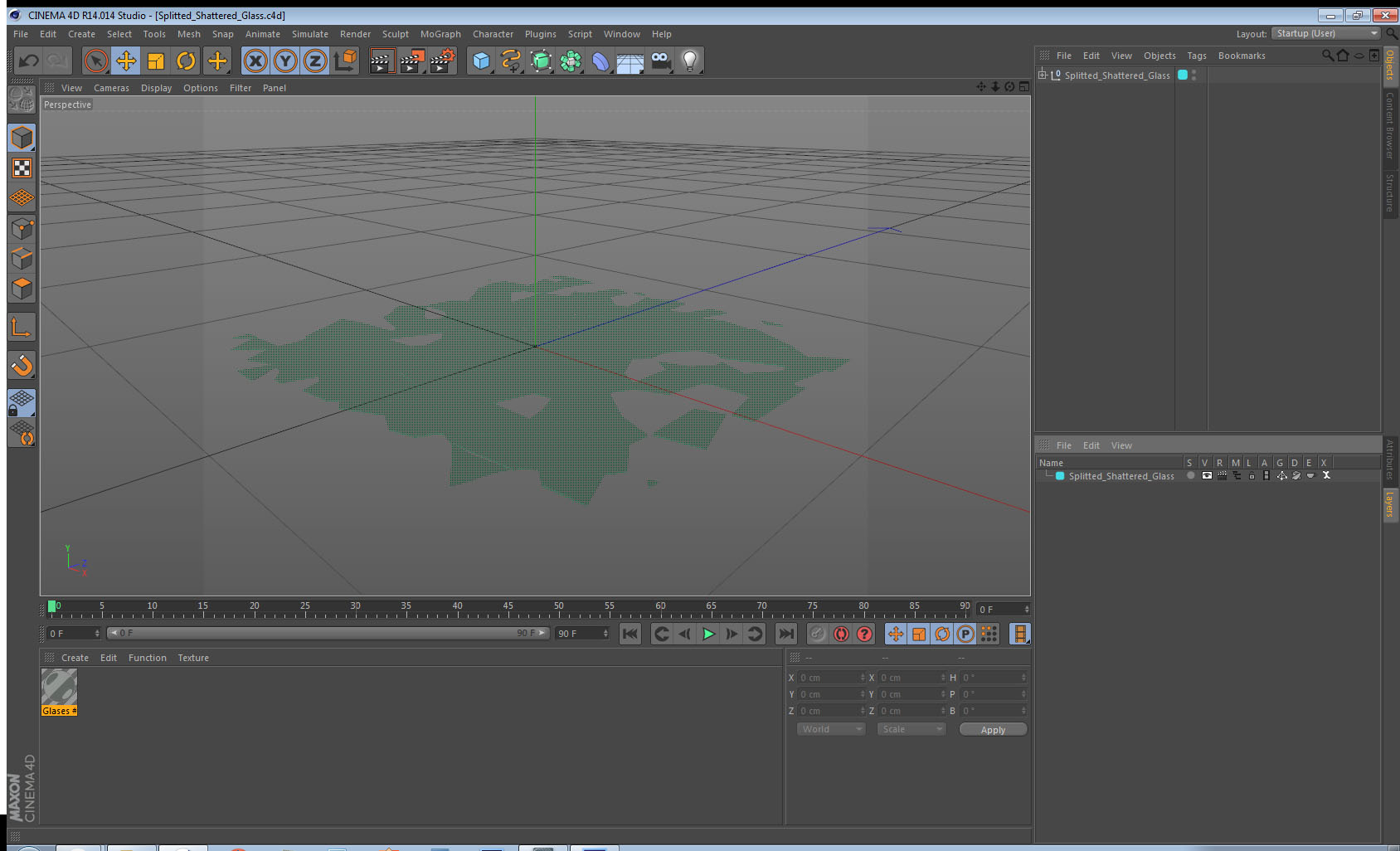 Splitted Shattered Glass 3D model
