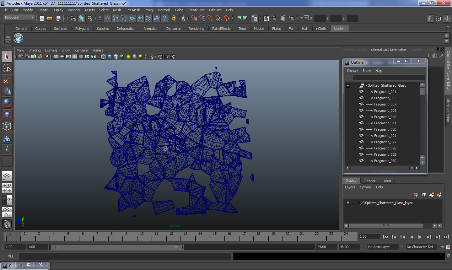 Splitted Shattered Glass 3D model
