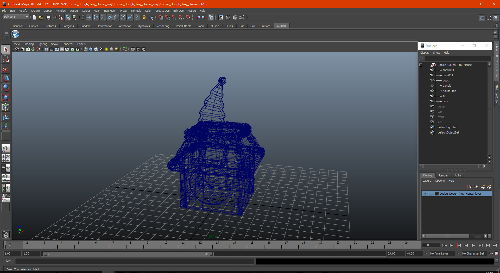 3D Cookie Dough Tiny House model