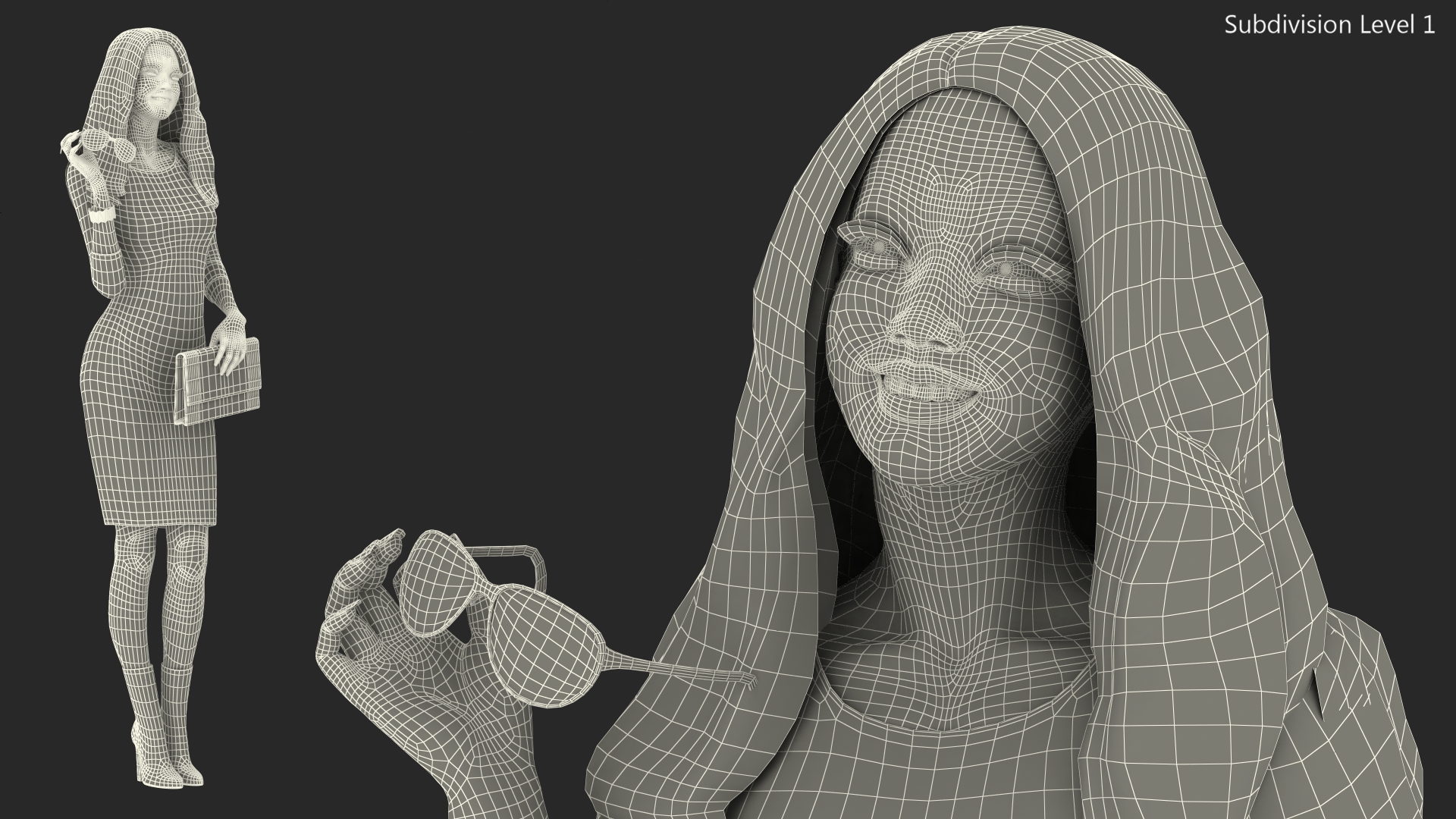 3D Smiling Chinese Woman