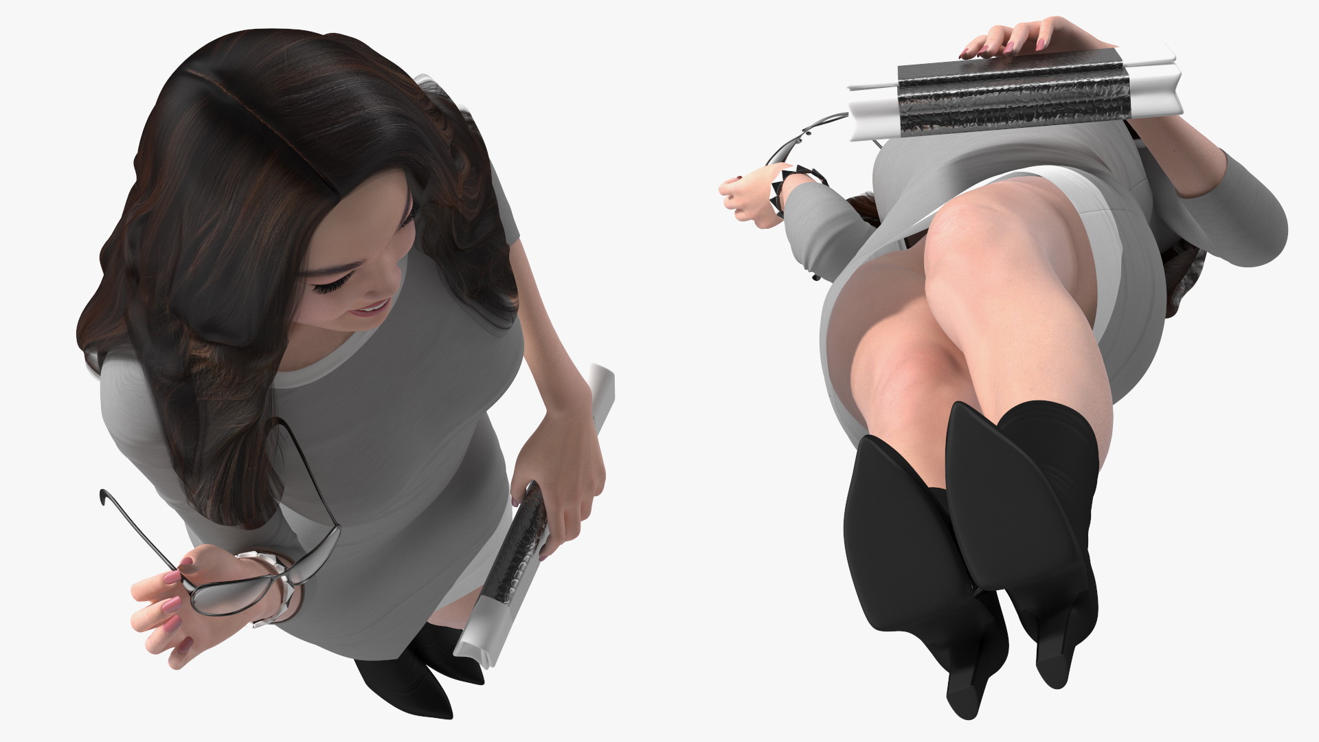 3D Smiling Chinese Woman
