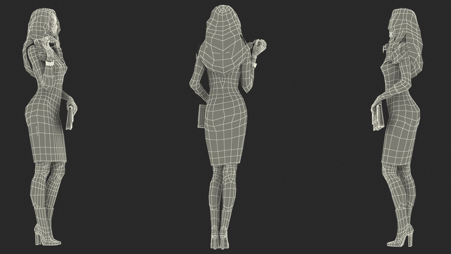 3D Smiling Chinese Woman