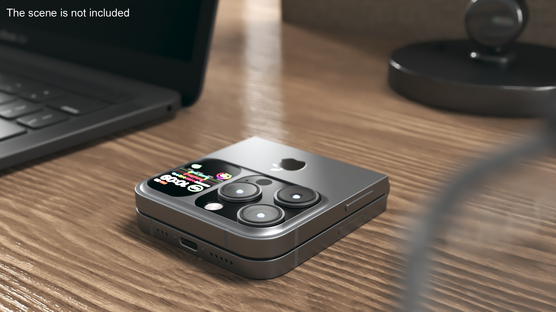 Apple iPhone Flip Closed Midnight Black 3D model