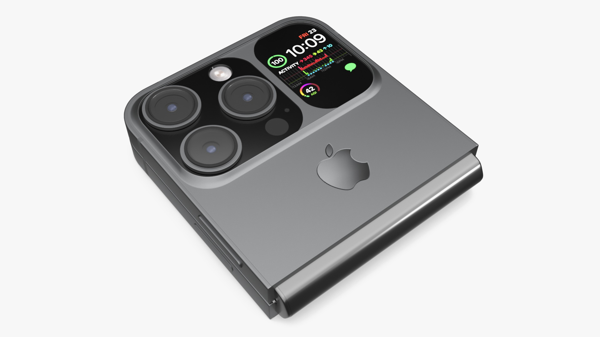 Apple iPhone Flip Closed Midnight Black 3D model