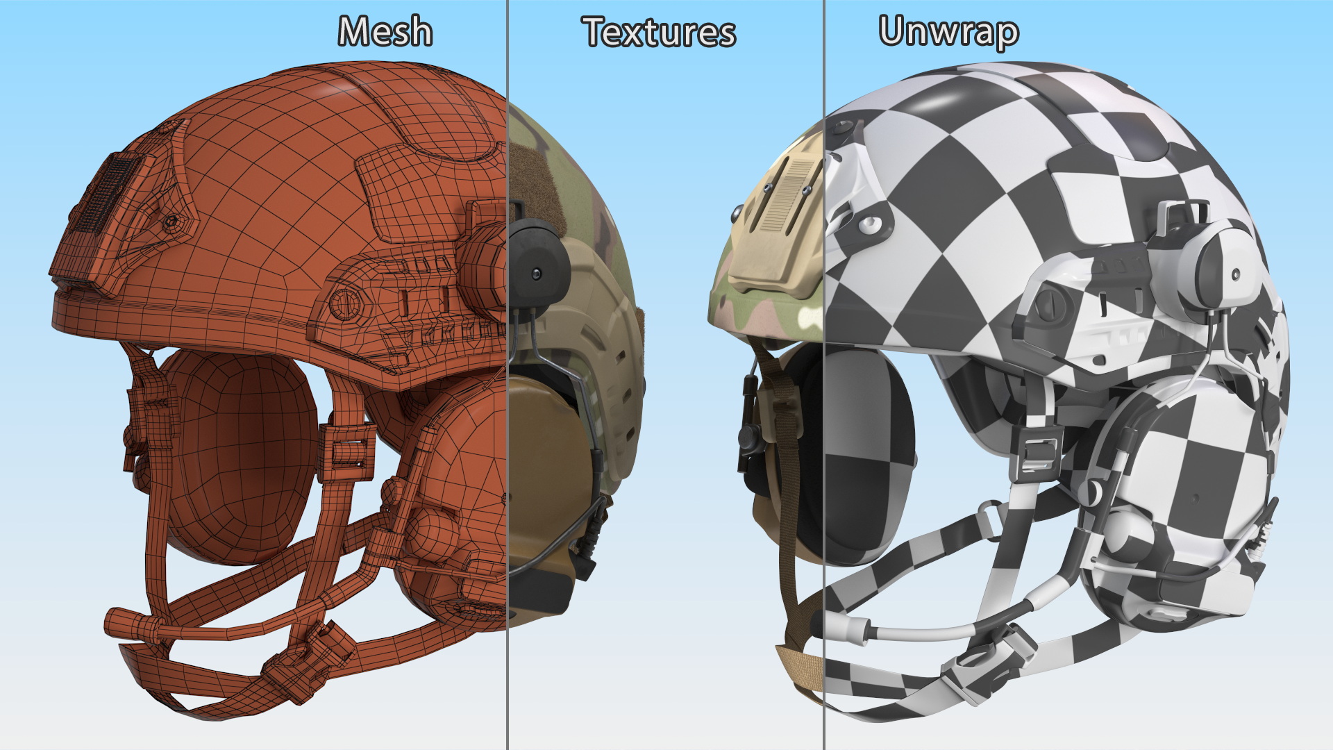 3D model Tactical Gear Helmet Green Camo Fur