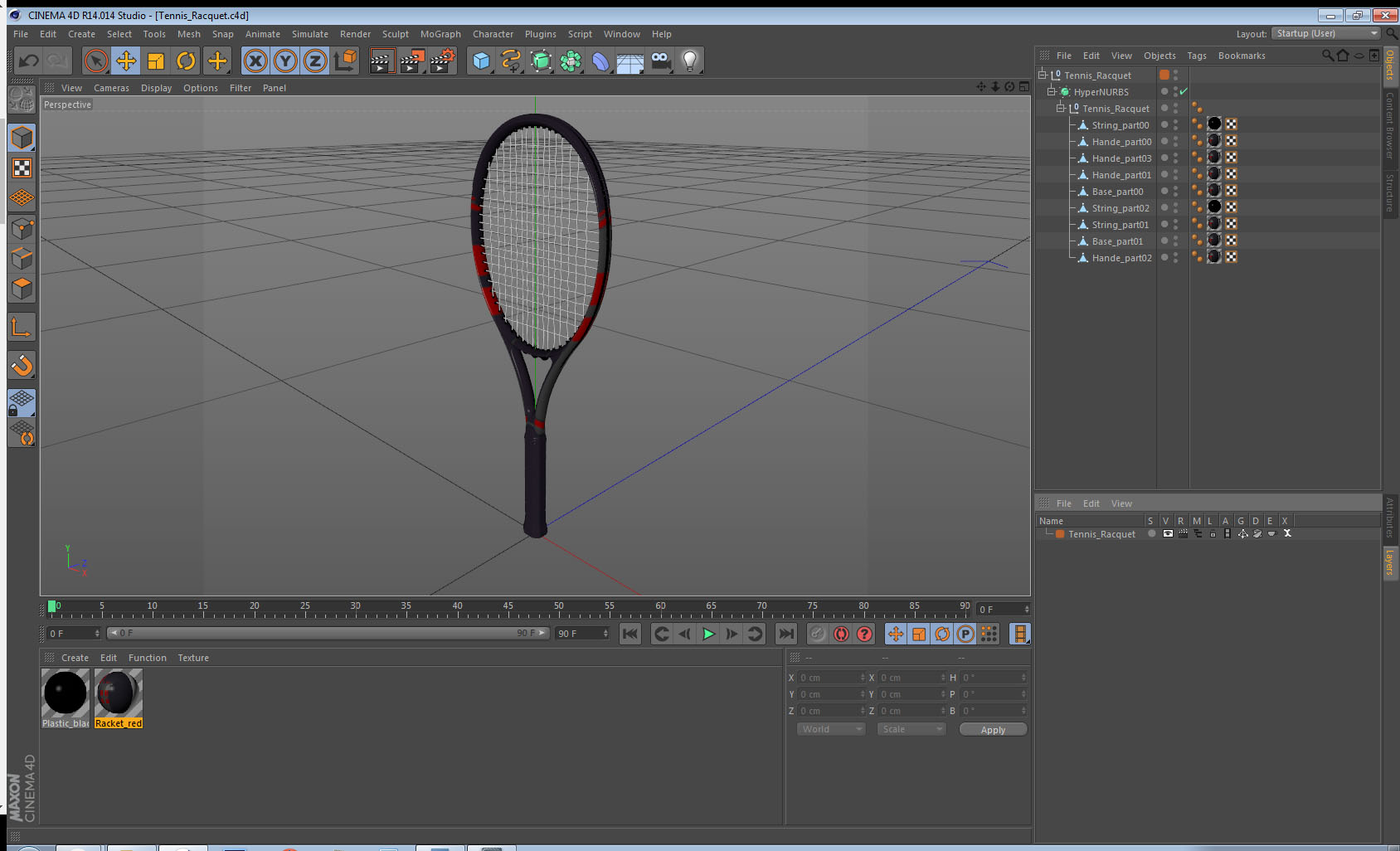 Tennis Racquet 3D model