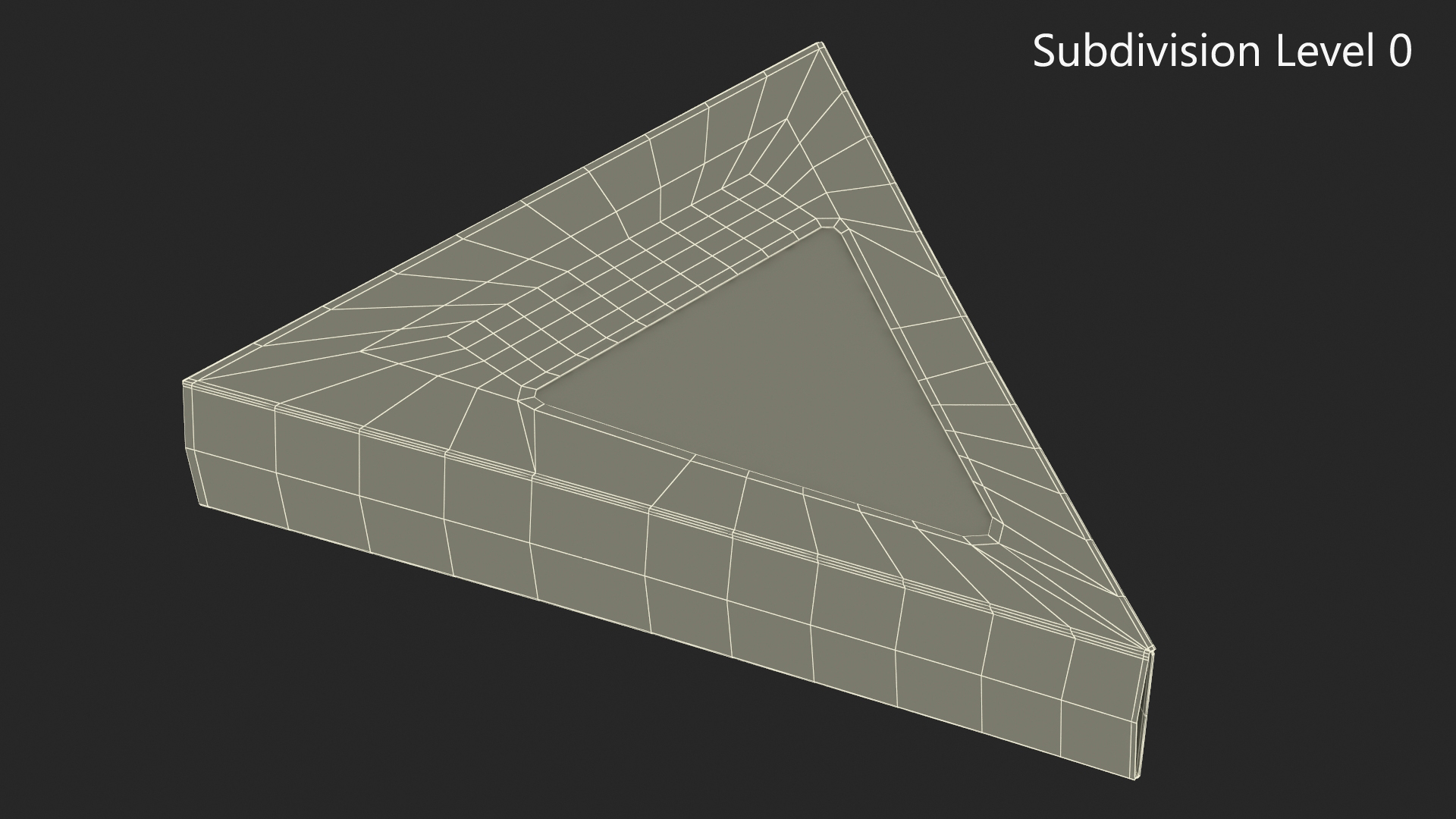 Pizza Slice in Triangle Craft Paper Box 3D model