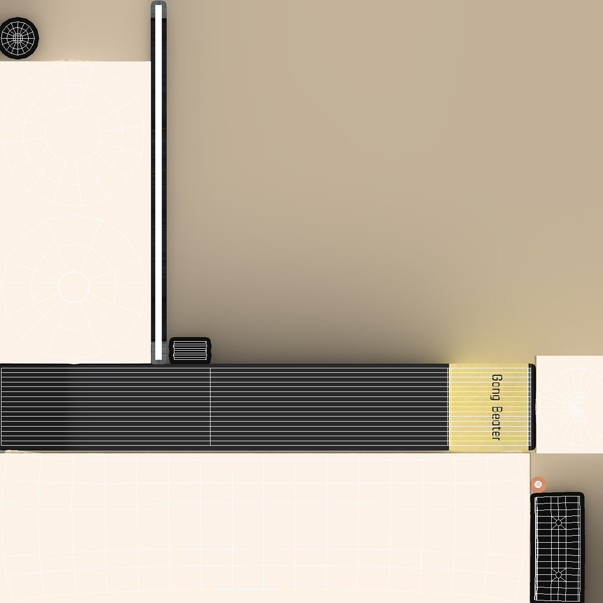 3D model Gong Beater Fur