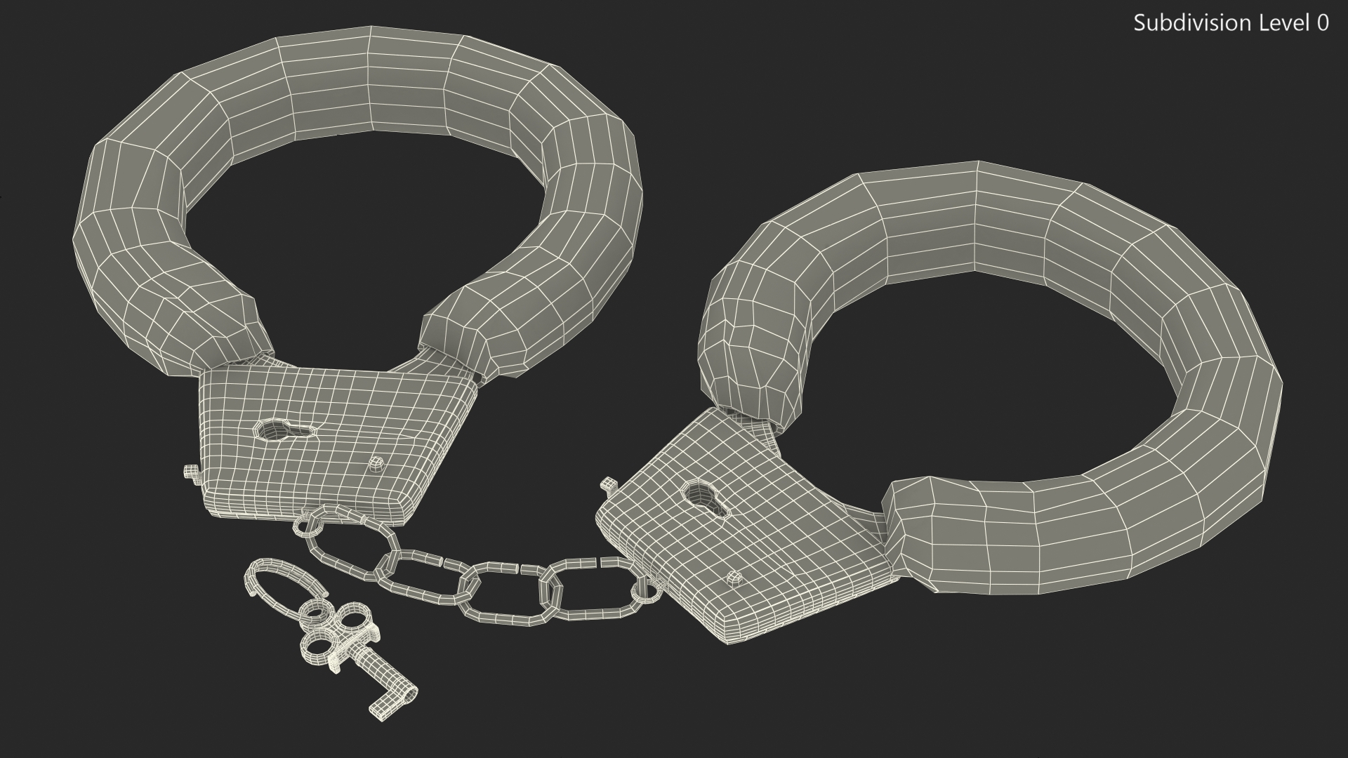 Fuzzy Pink Handcuffs Fur 3D model
