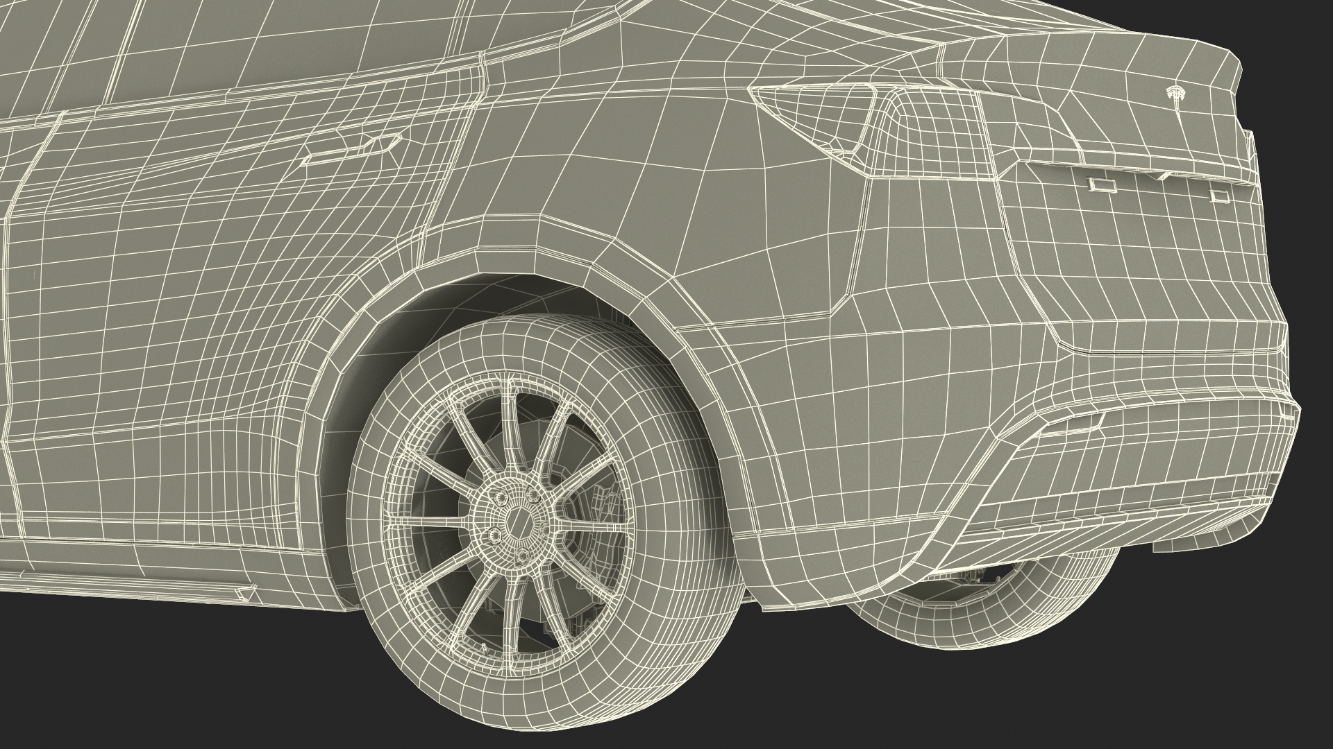 3D Tesla Model Y Police Simple Interior