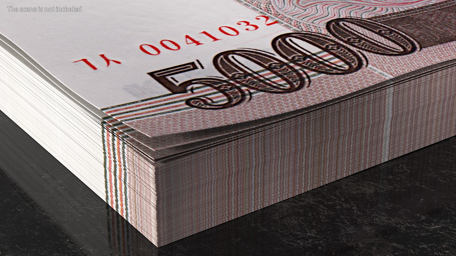 3D model North Korea 5000 Won Banknotes 2008 Pack
