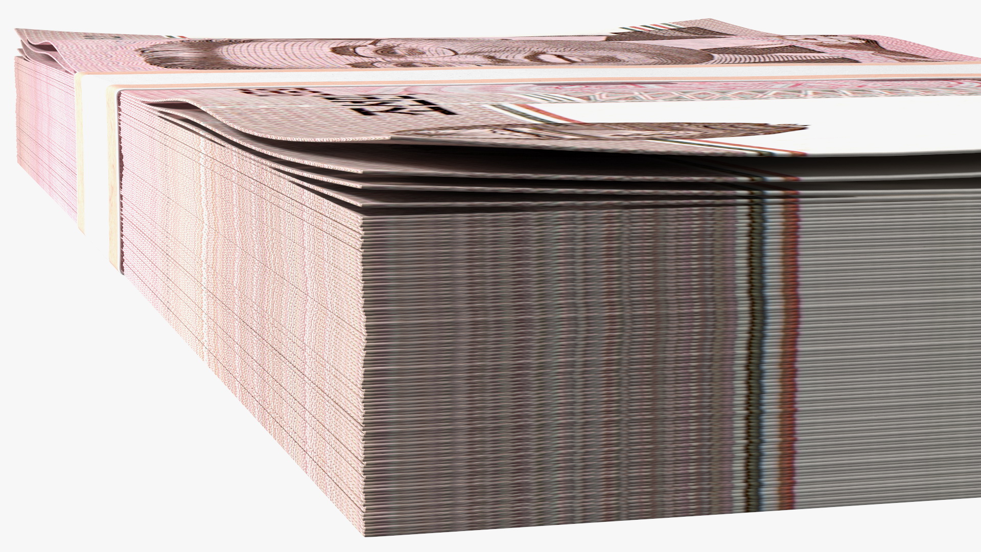 3D model North Korea 5000 Won Banknotes 2008 Pack