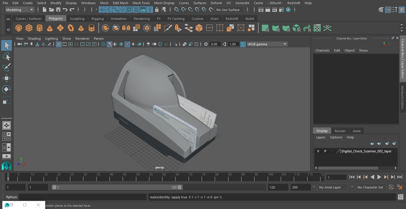 3D Digital Check Scanner