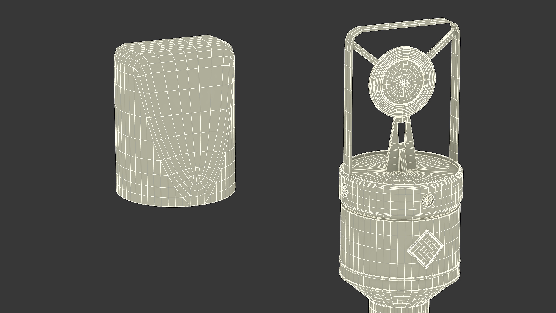3D model Vintage Studio Microphone