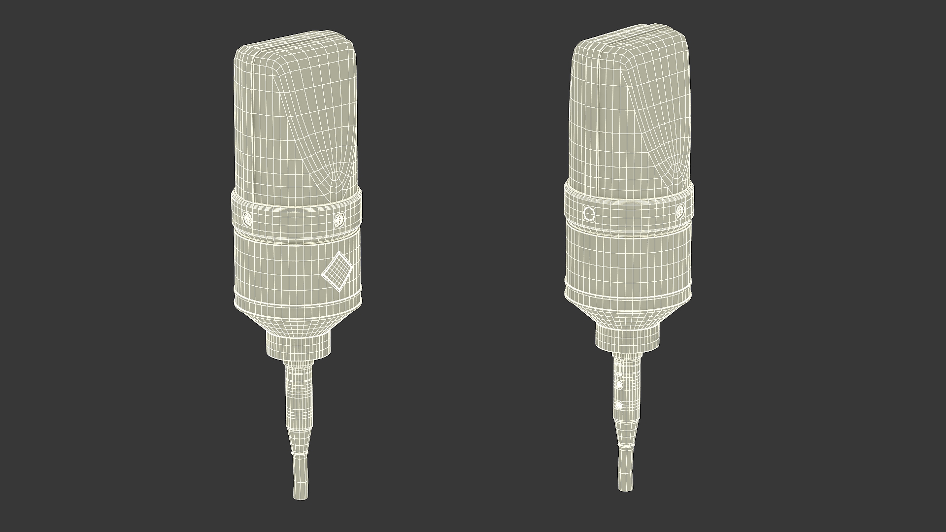 3D model Vintage Studio Microphone