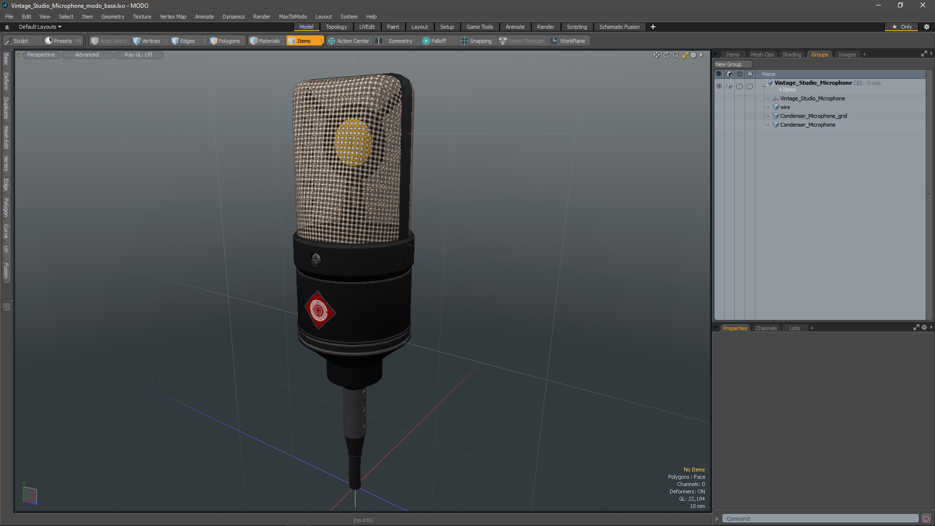 3D model Vintage Studio Microphone