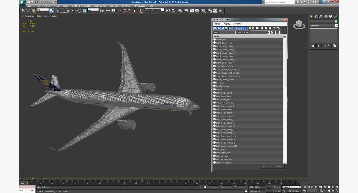 3D Airbus A350 1000 Lufthansa