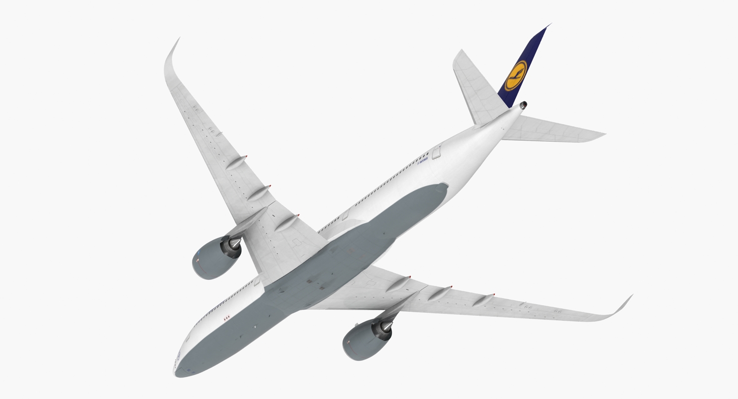 3D Airbus A350 1000 Lufthansa