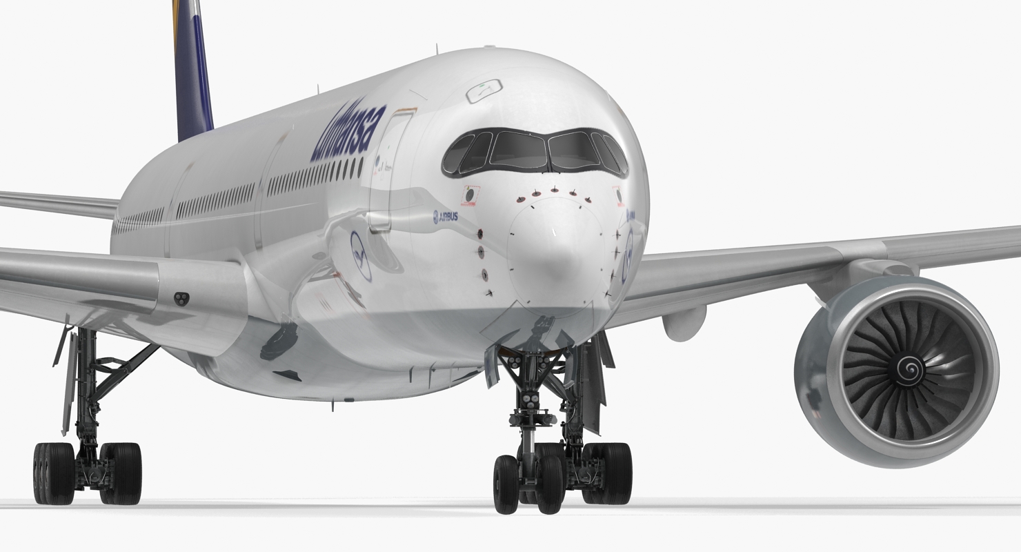 3D Airbus A350 1000 Lufthansa
