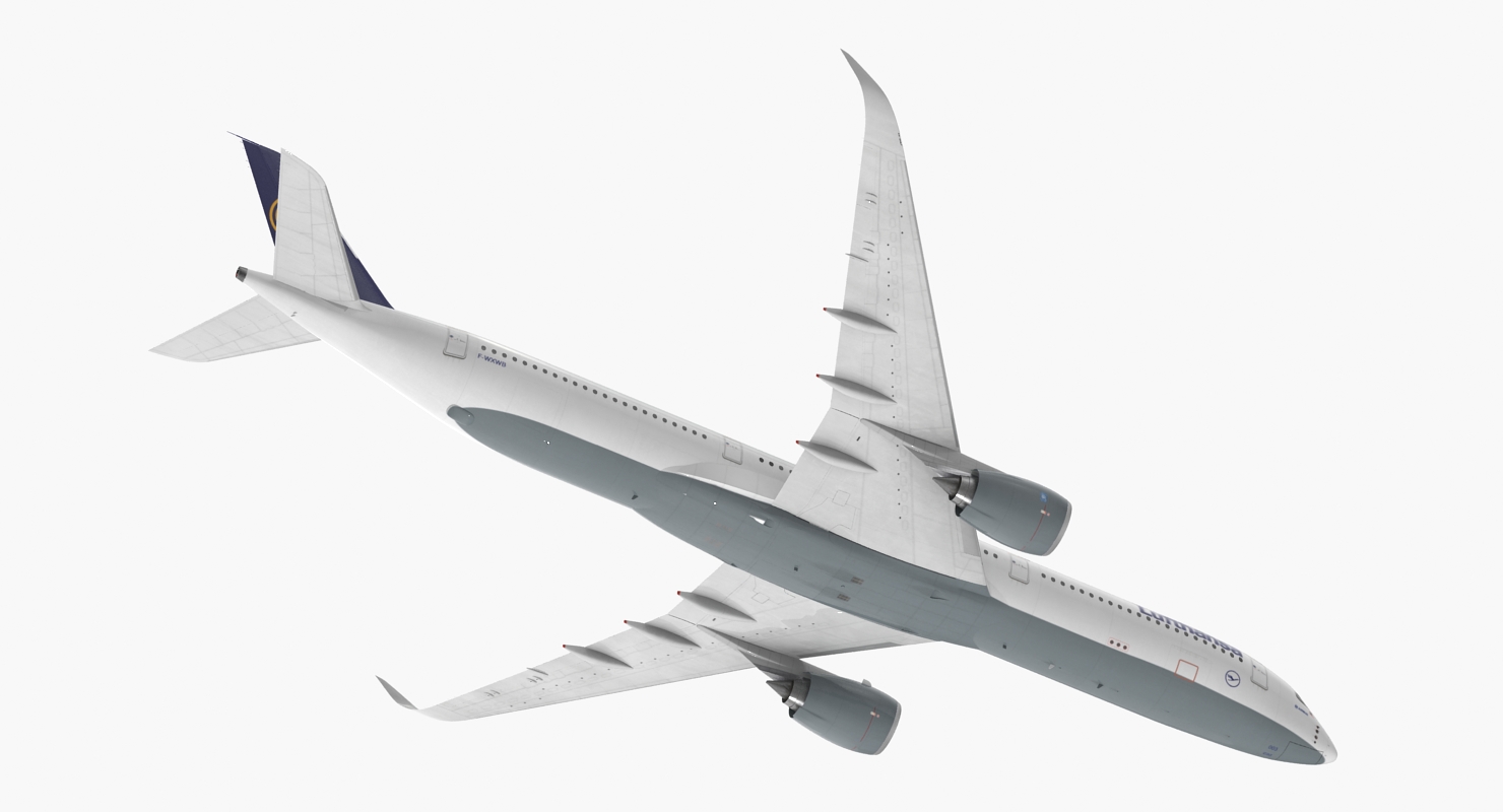 3D Airbus A350 1000 Lufthansa