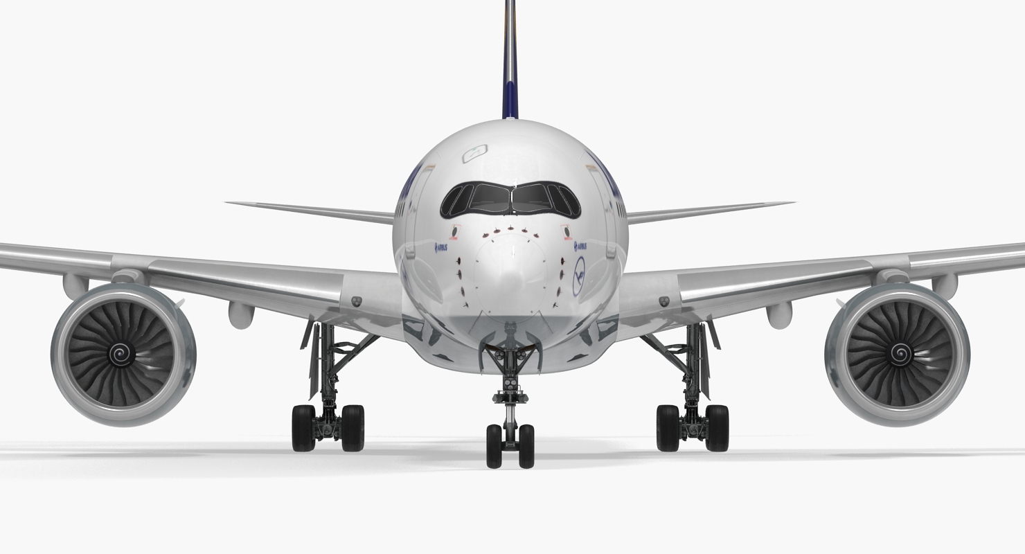3D Airbus A350 1000 Lufthansa