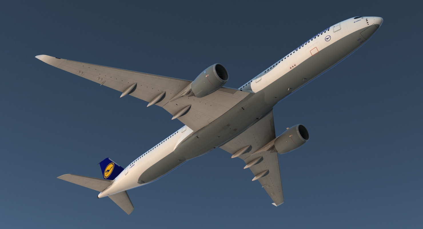3D Airbus A350 1000 Lufthansa