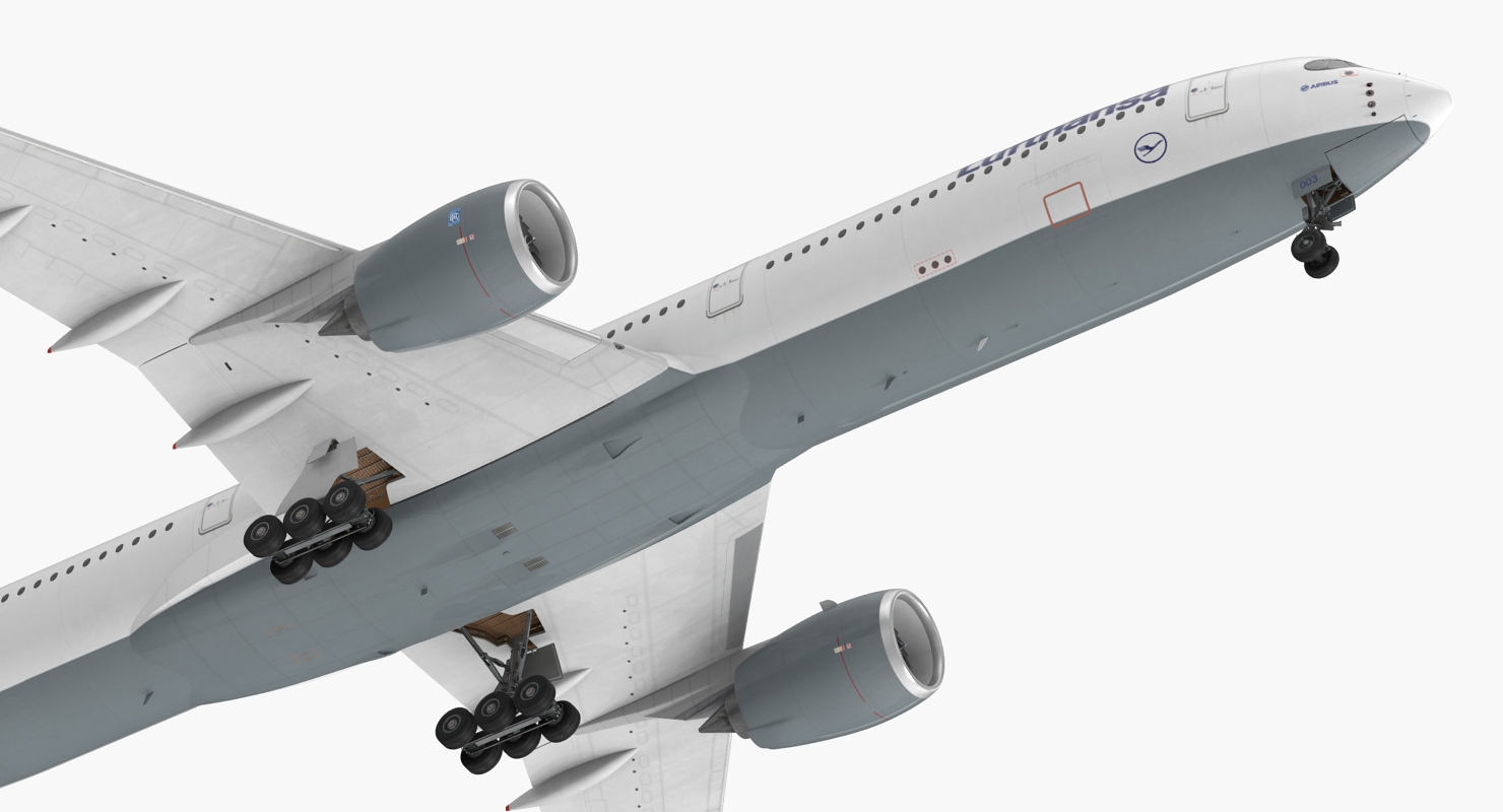 3D Airbus A350 1000 Lufthansa