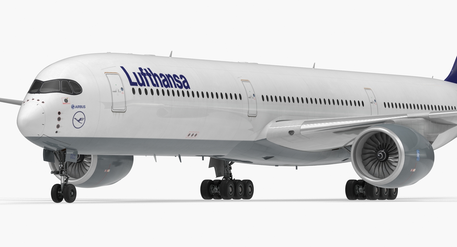3D Airbus A350 1000 Lufthansa