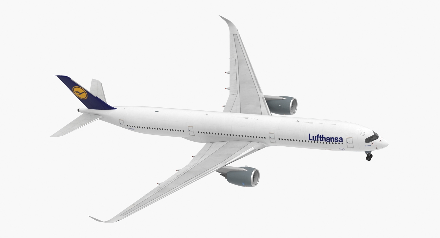 3D Airbus A350 1000 Lufthansa