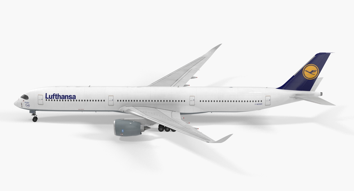3D Airbus A350 1000 Lufthansa