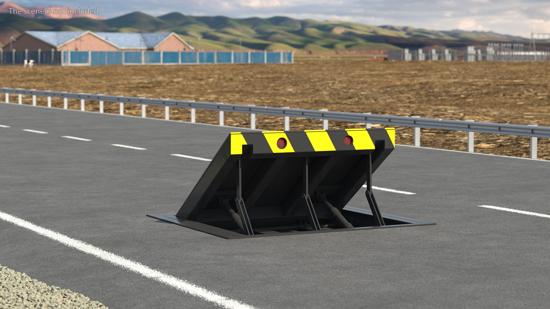Hydraulic Retractable Bollard 3D model