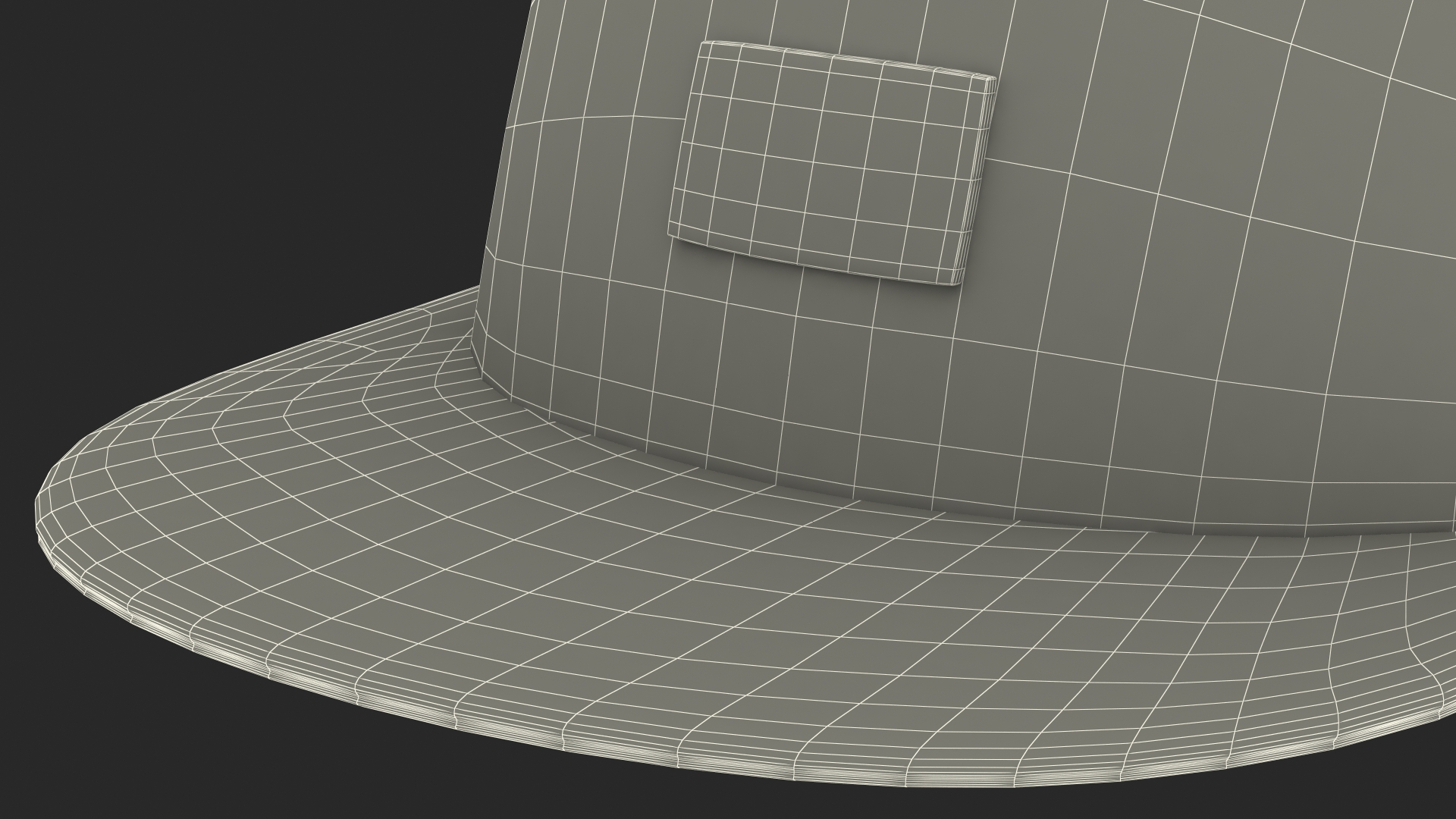Strapback 5 Panel Cap Khaki 3D