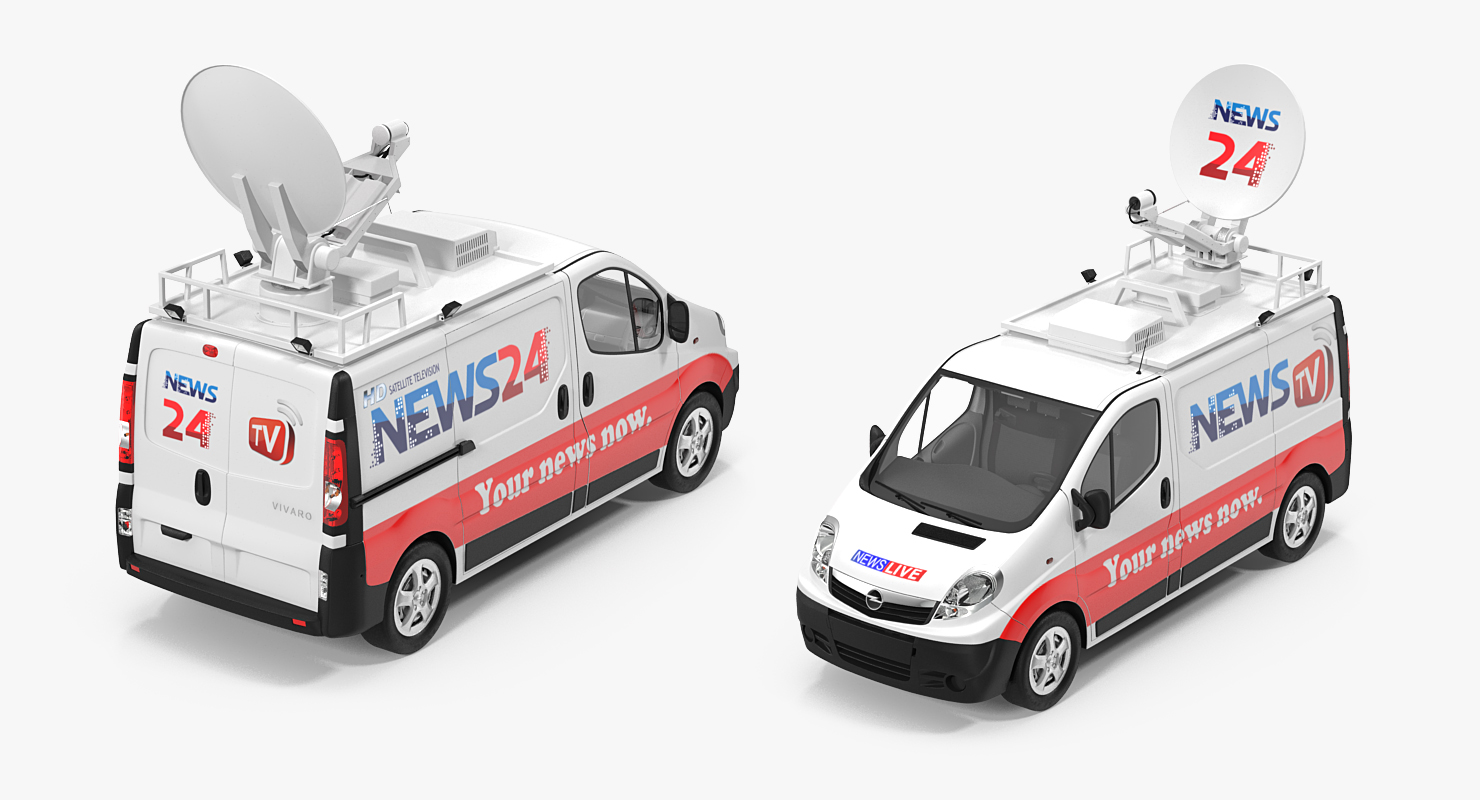 3D Opel Tv News Van