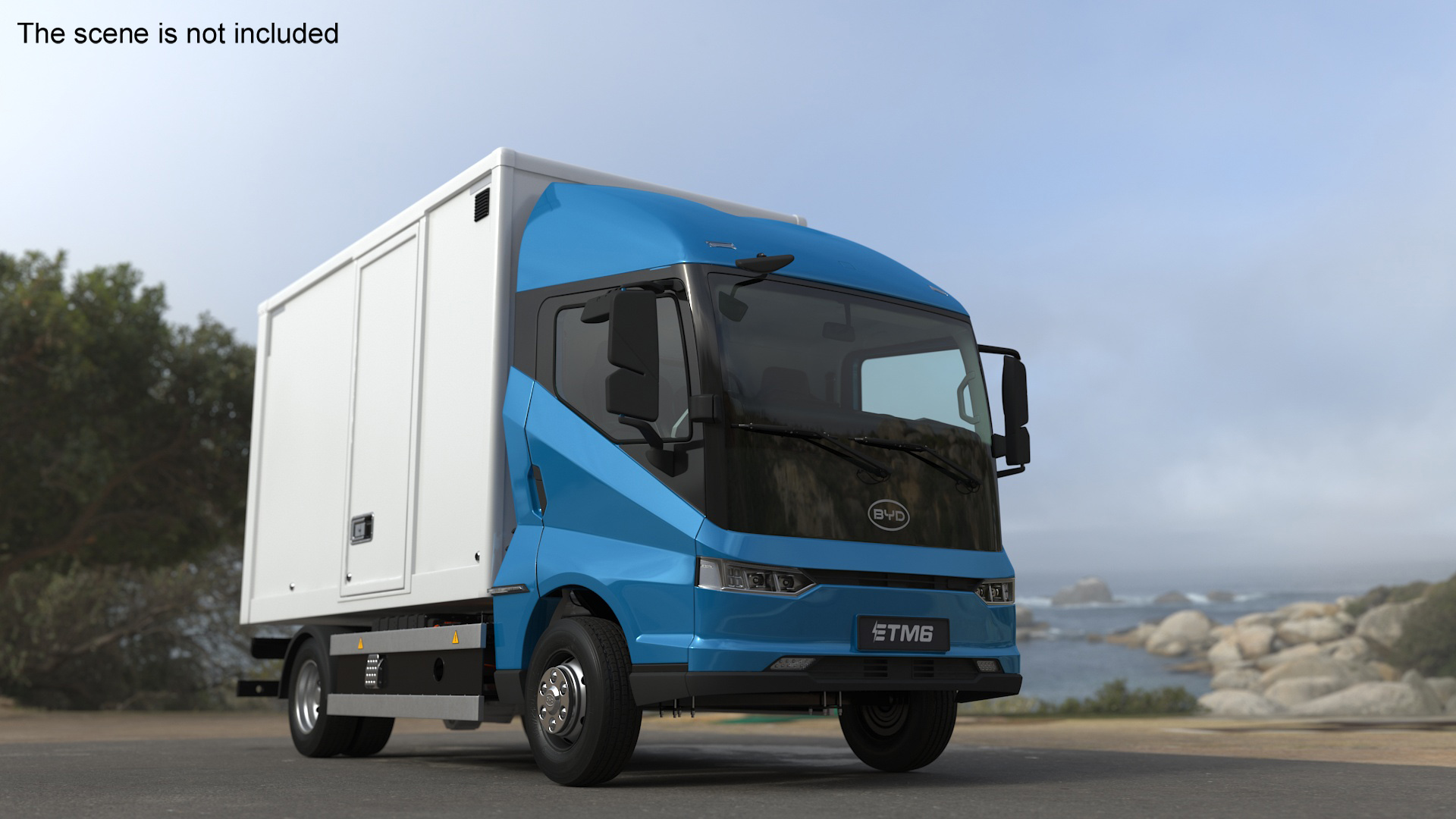3D Electric Truck BYD ETM6 Blue model