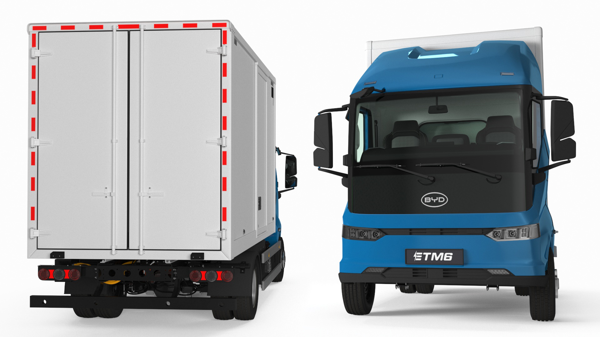3D Electric Truck BYD ETM6 Blue model