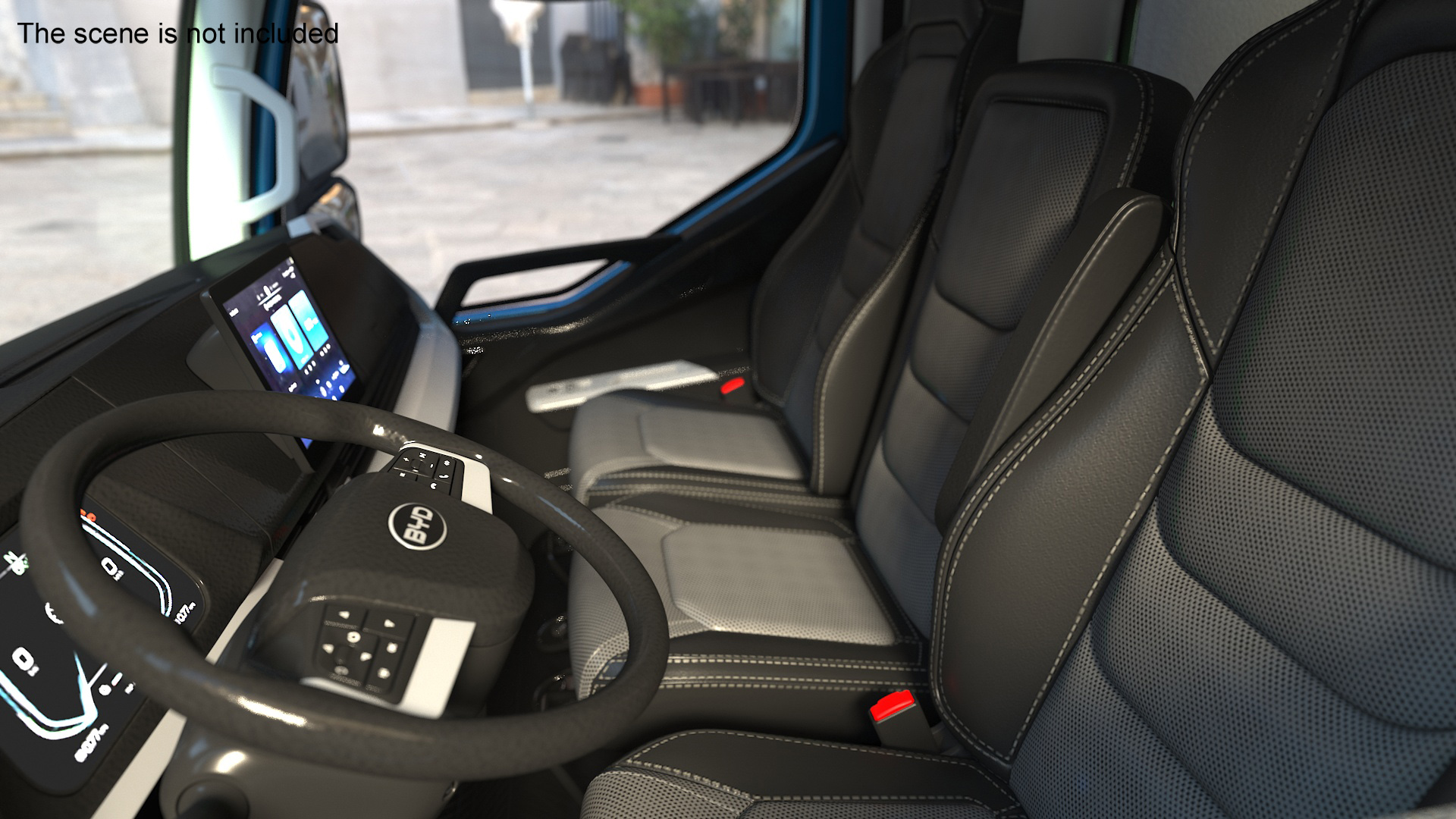 3D Electric Truck BYD ETM6 Blue model