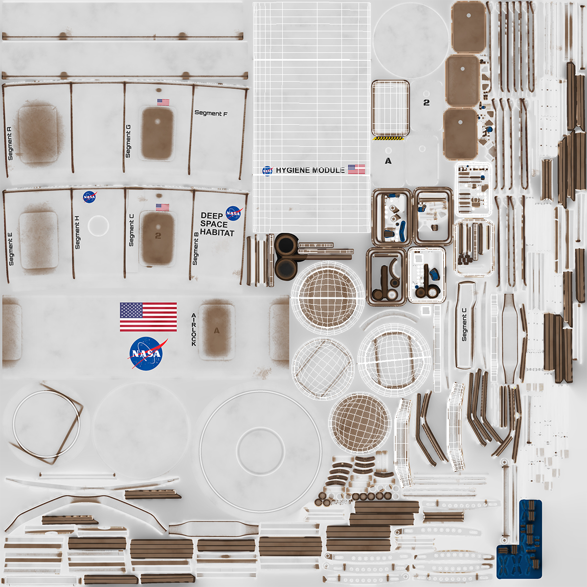 3D Autonomous Space Hygiene Module