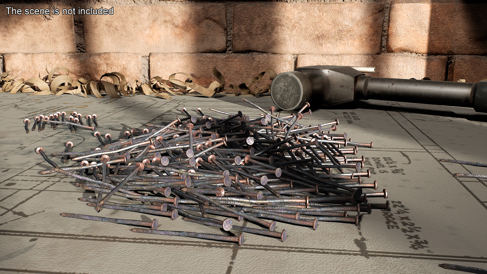 Pole Barn Nails Old 3D model