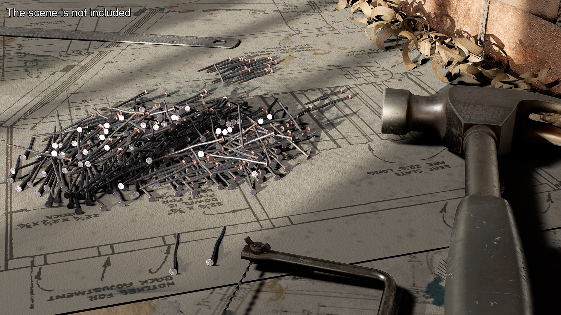 Pole Barn Nails Old 3D model