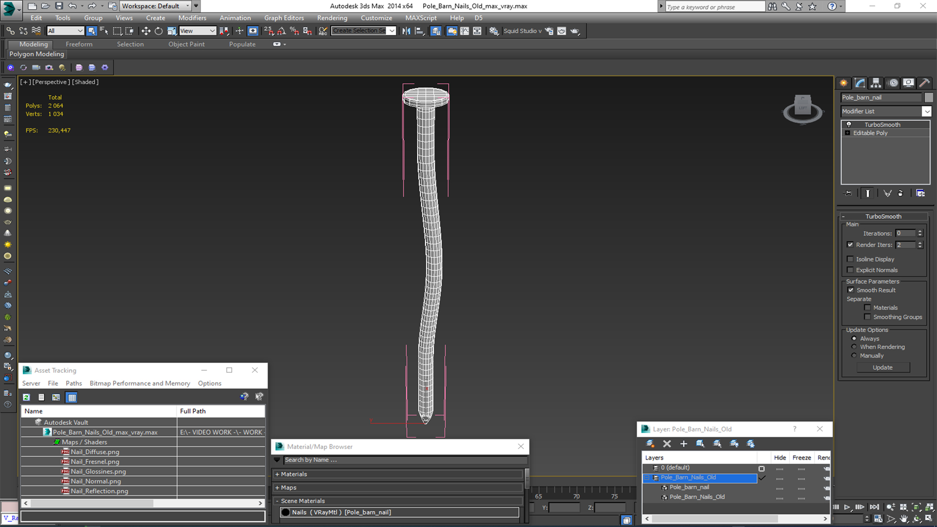 Pole Barn Nails Old 3D model