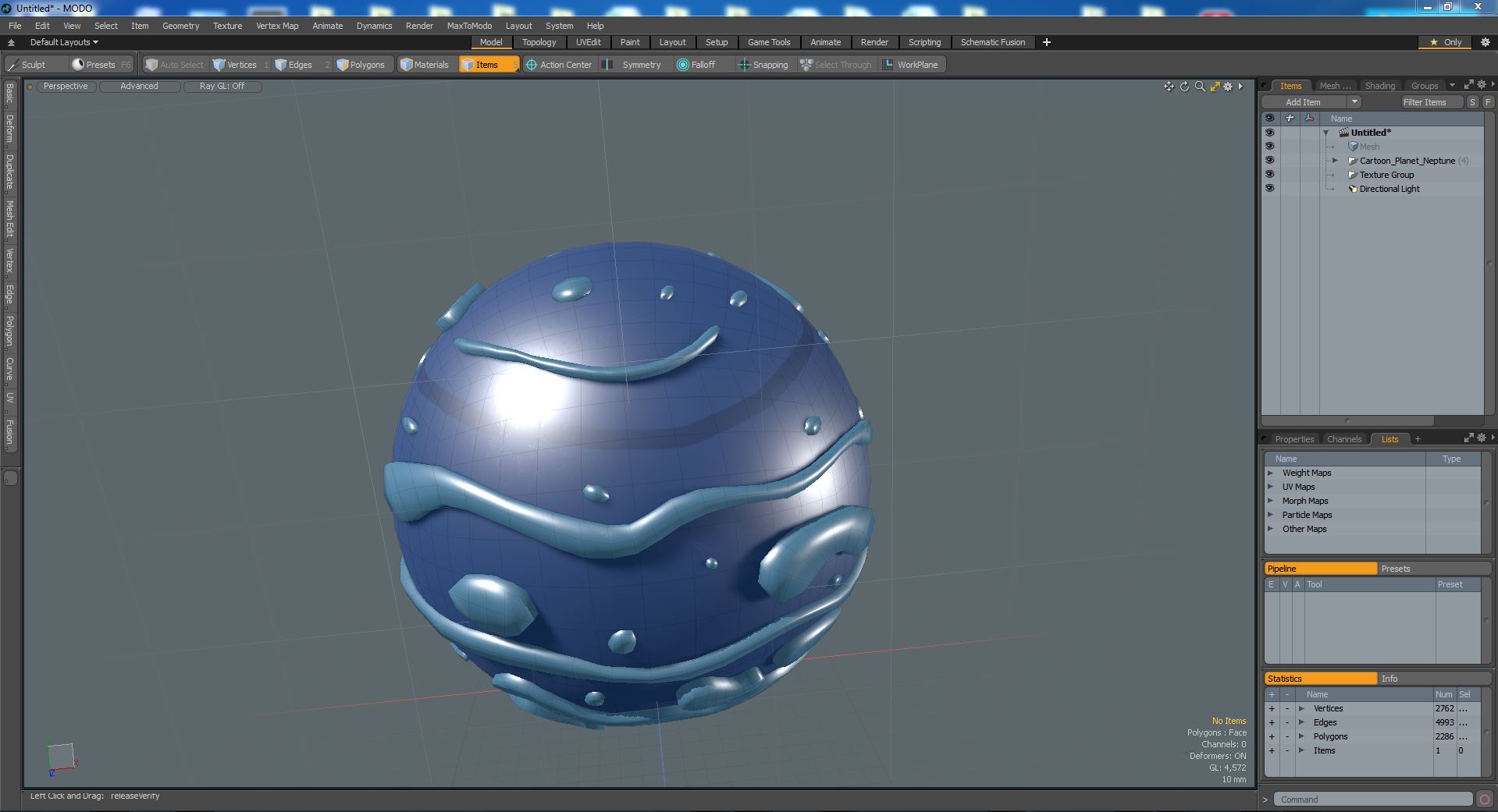Cartoon Planet Neptune 3D