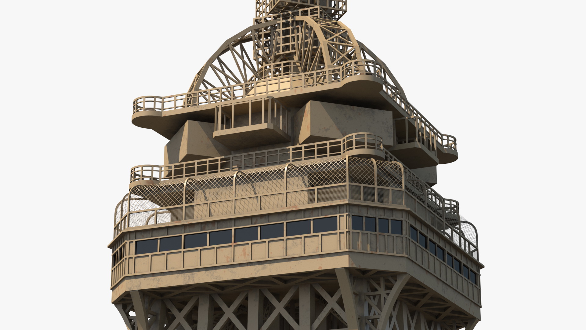 Top of Eiffel Tower 3D model