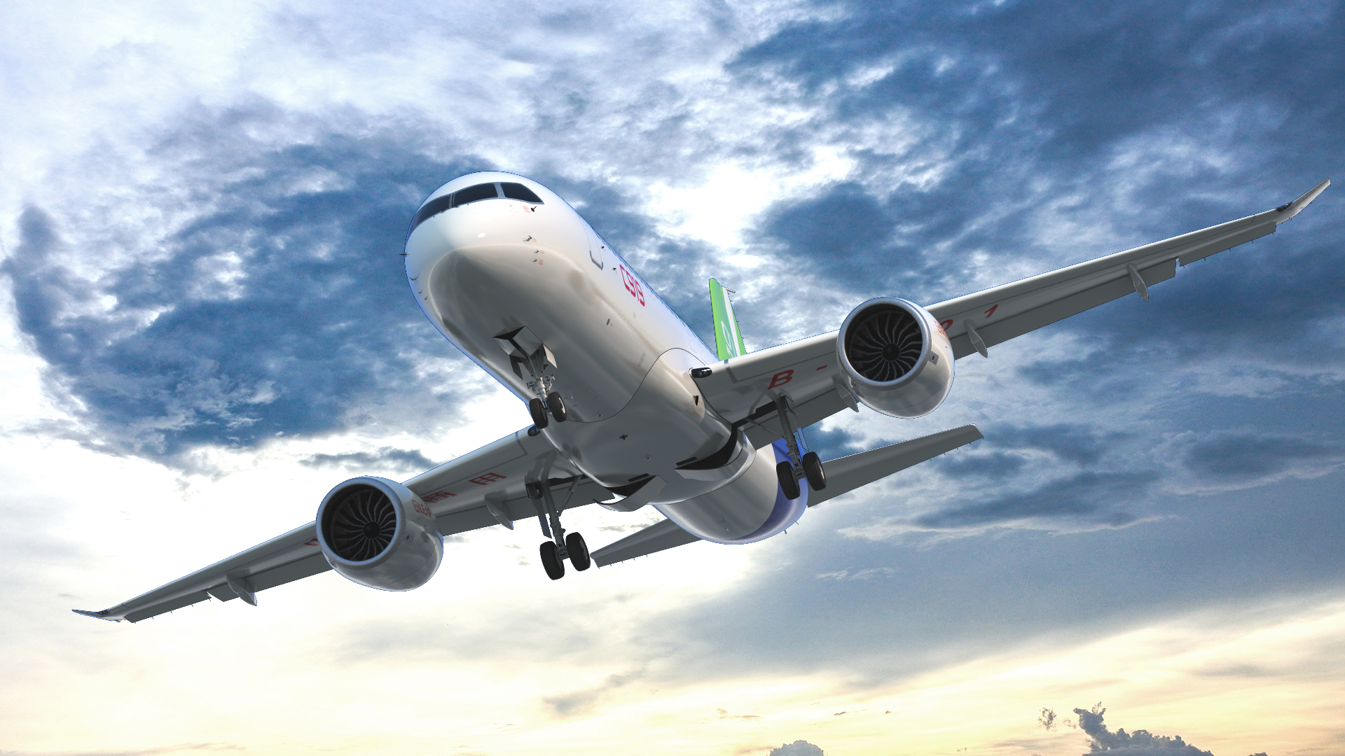 3D Comac C919 Narrow Body Airliner