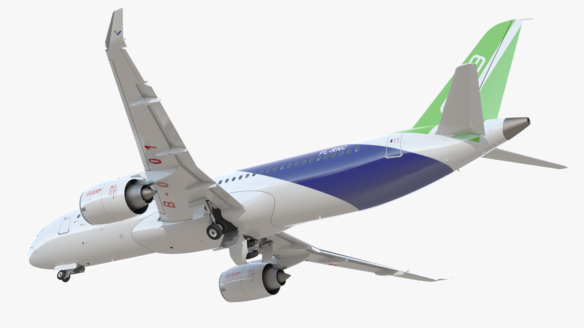 3D Comac C919 Narrow Body Airliner