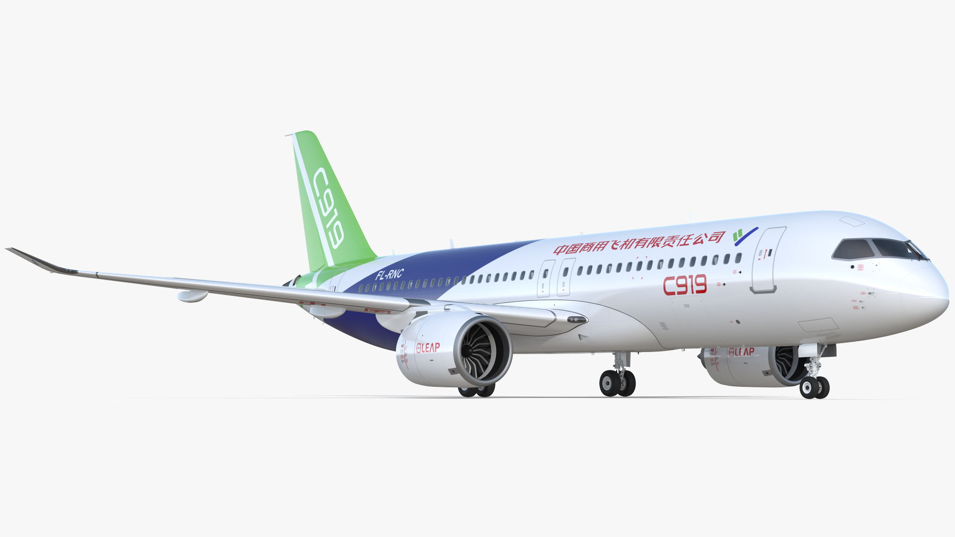 3D Comac C919 Narrow Body Airliner