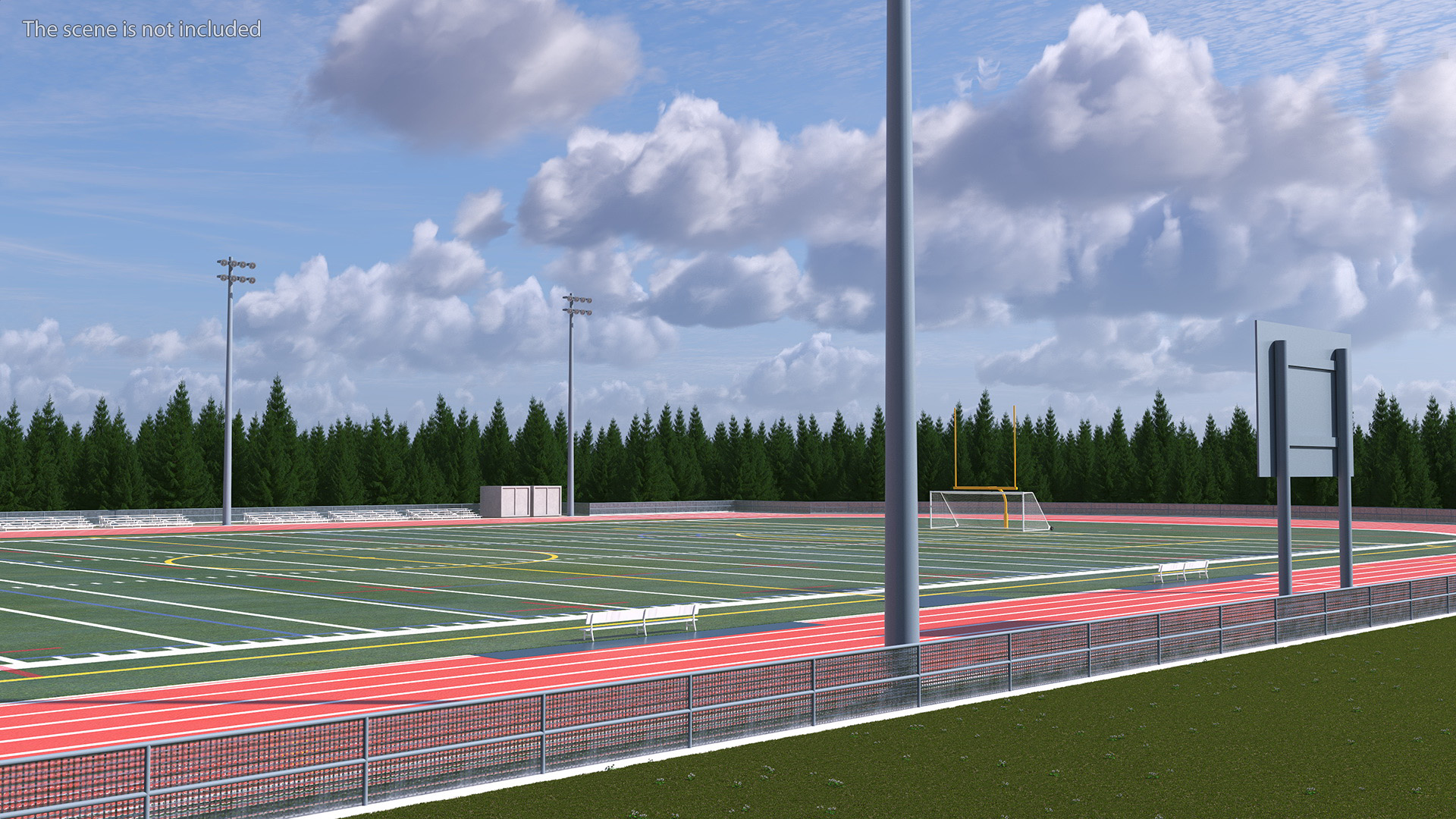 3D model Athletic Running Track Stadium