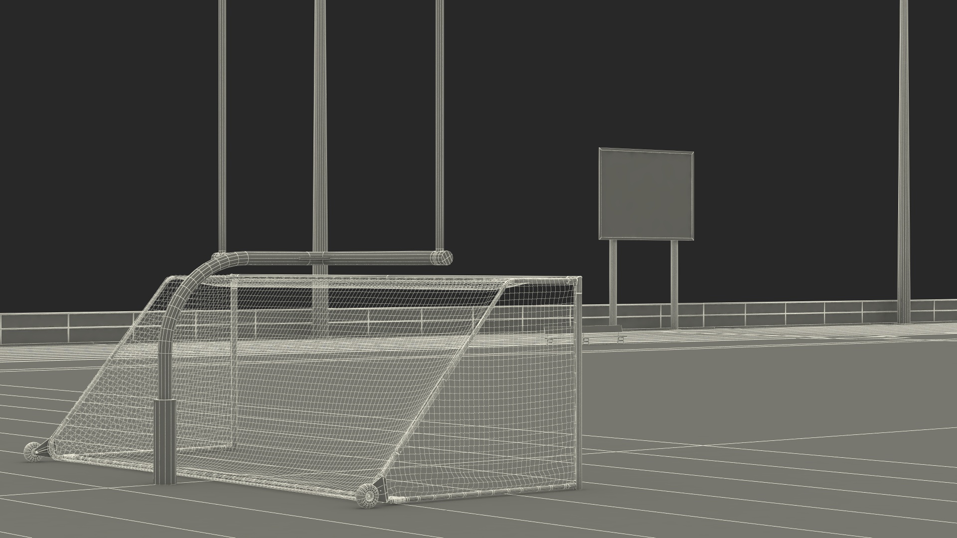 3D model Athletic Running Track Stadium