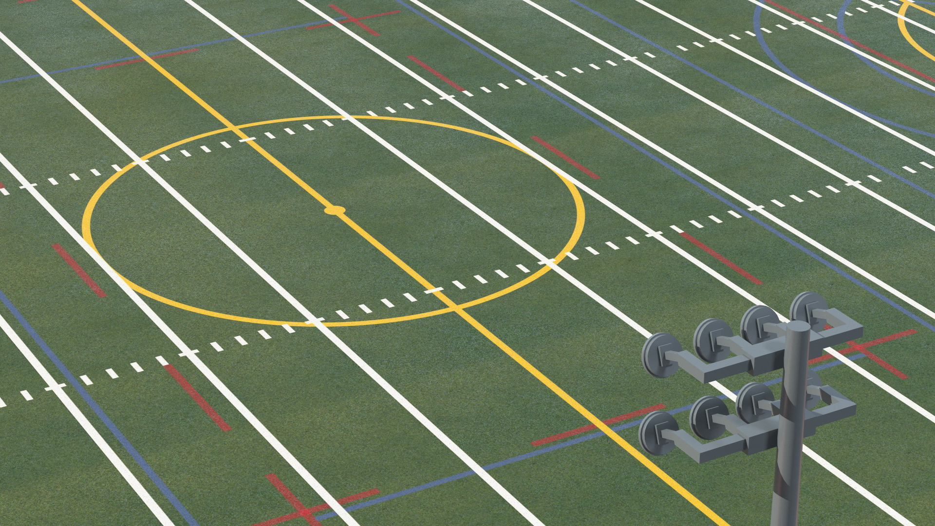 3D model Athletic Running Track Stadium