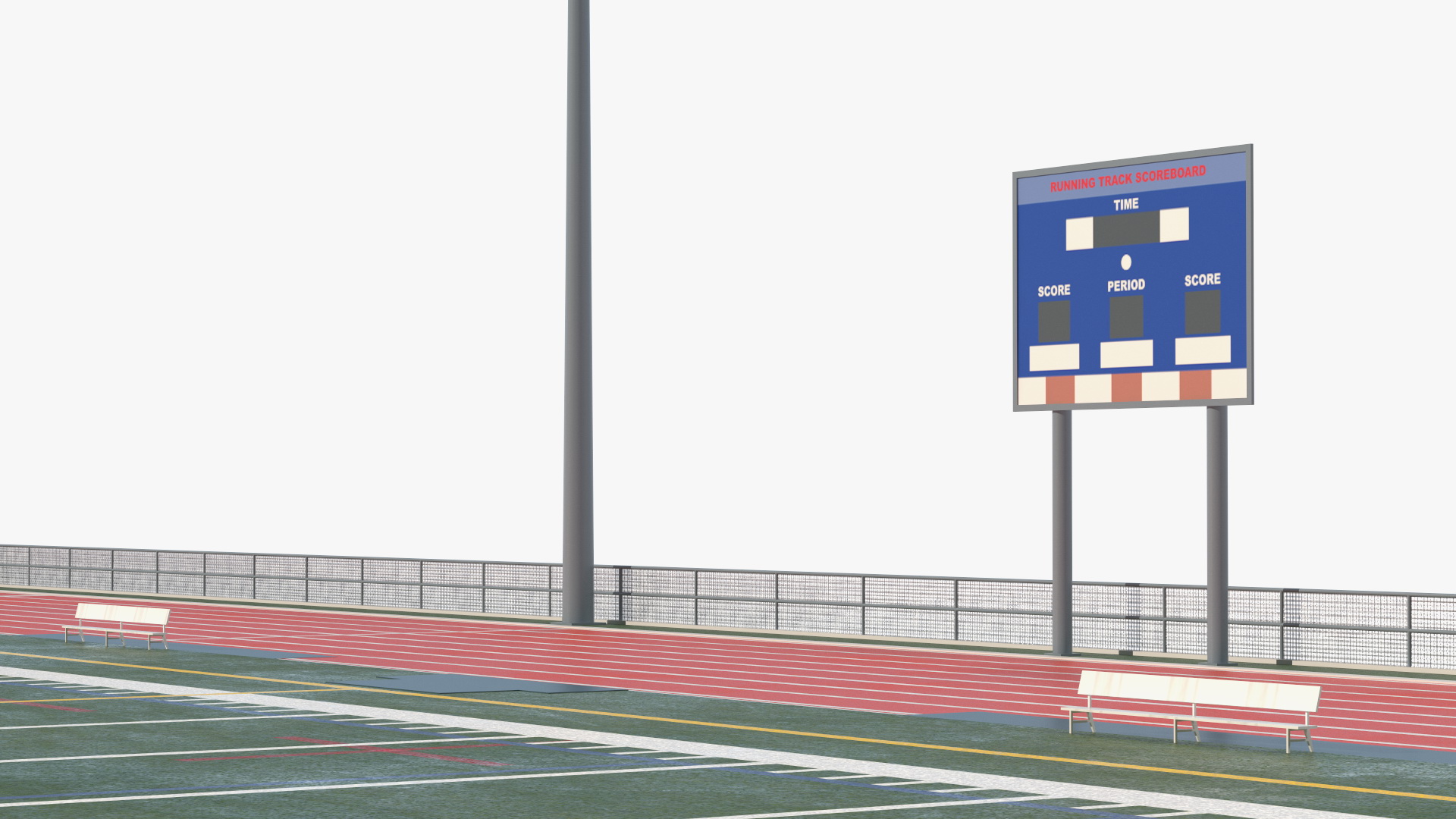 3D model Athletic Running Track Stadium